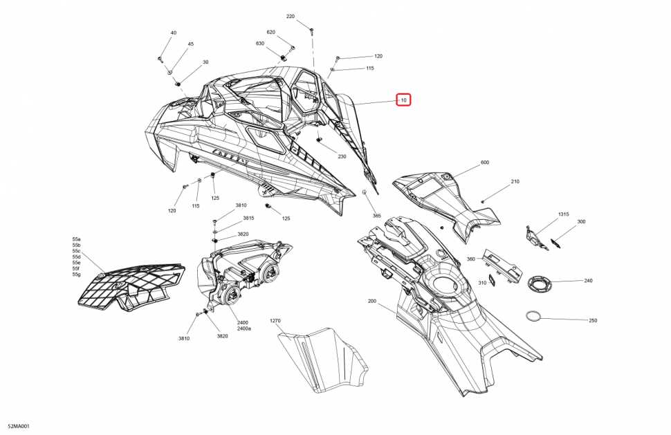 ski doo 850 parts diagram