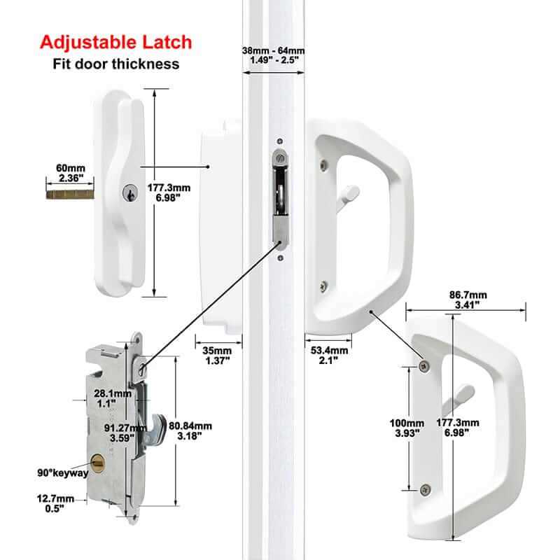 sliding glass patio door parts diagram