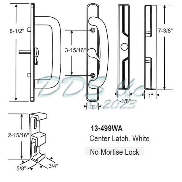 sliding patio door parts diagram