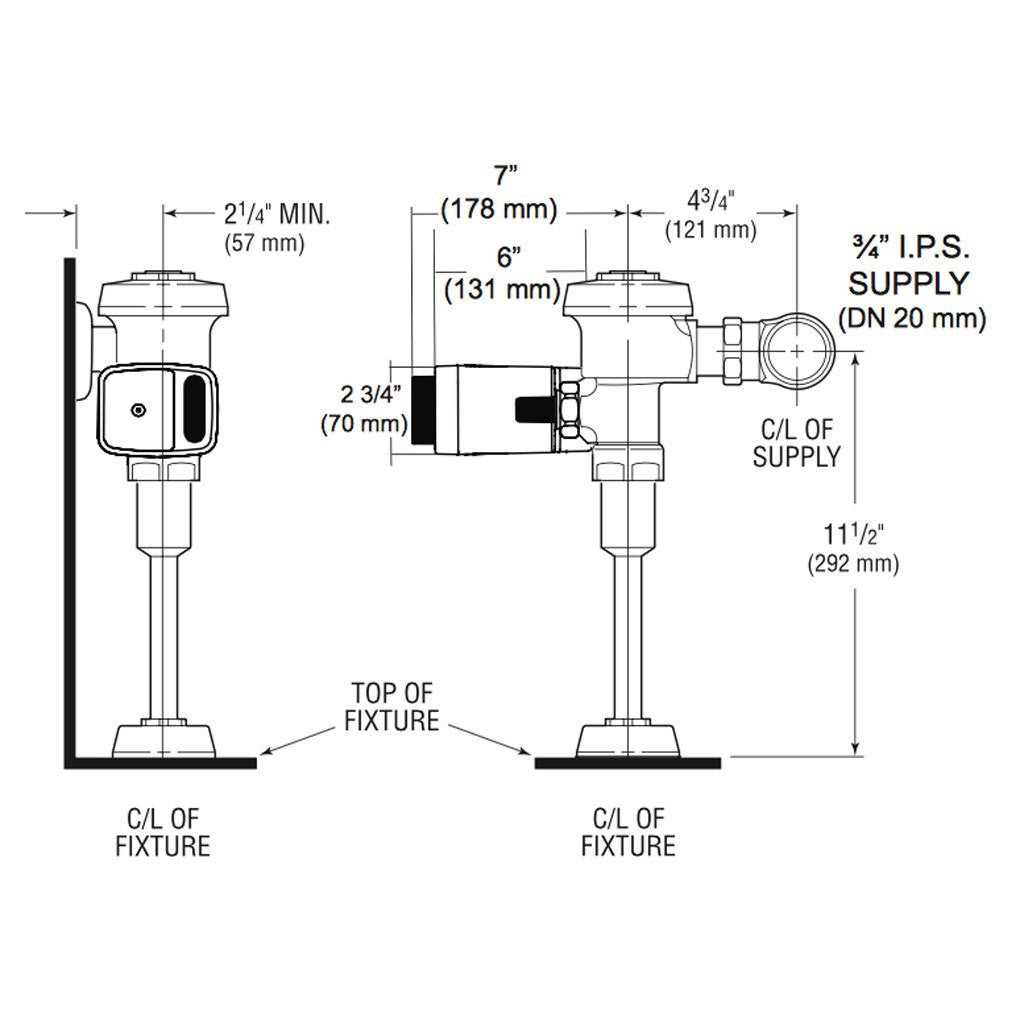 sloan urinal flush valve parts diagram