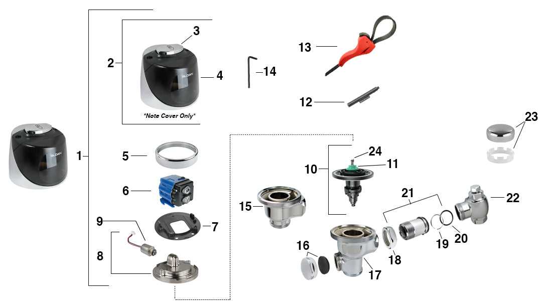 sloan urinal parts diagram