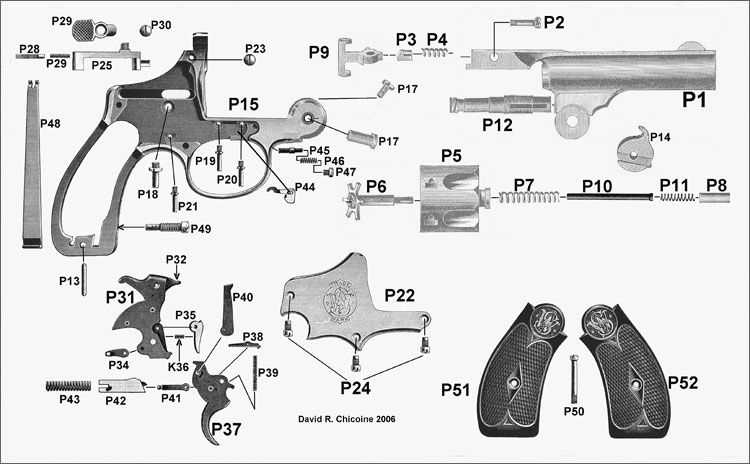 smith wesson revolver parts diagram