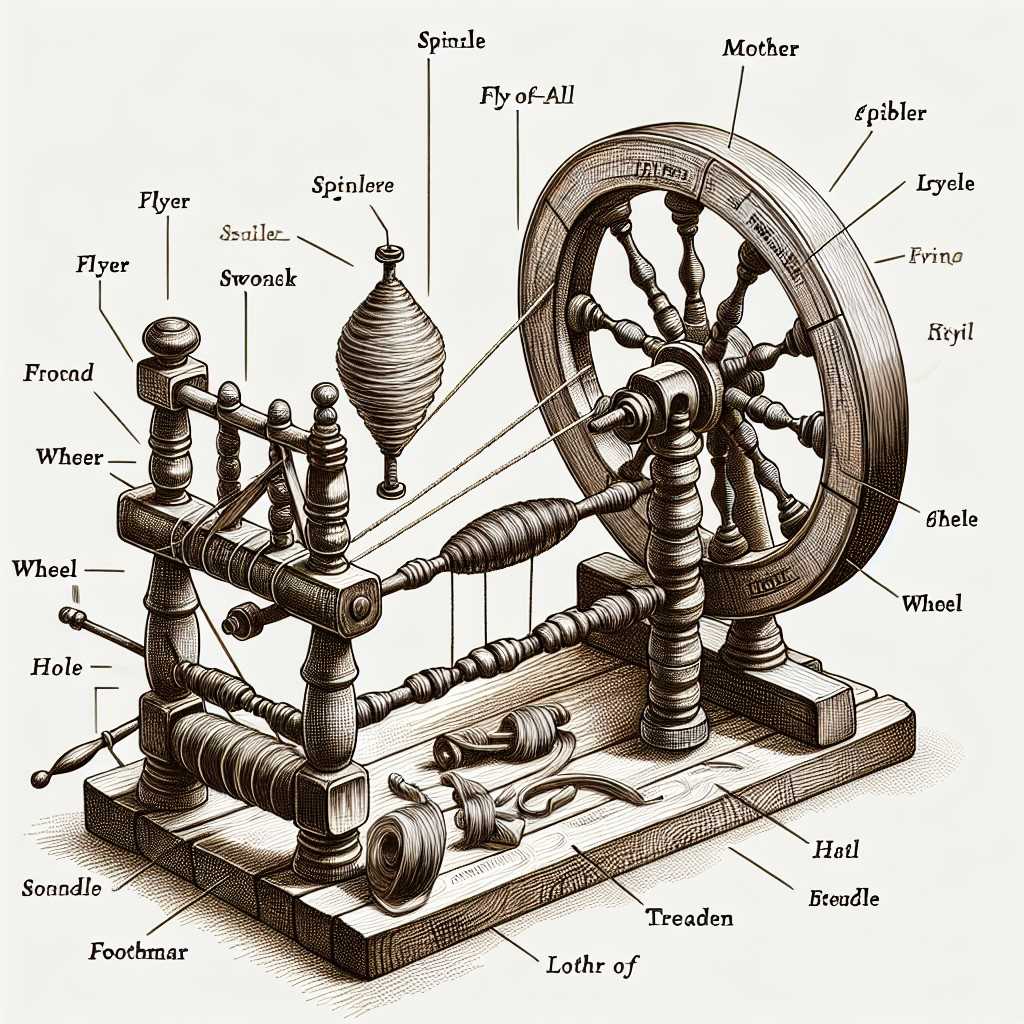 spinning wheel parts diagram