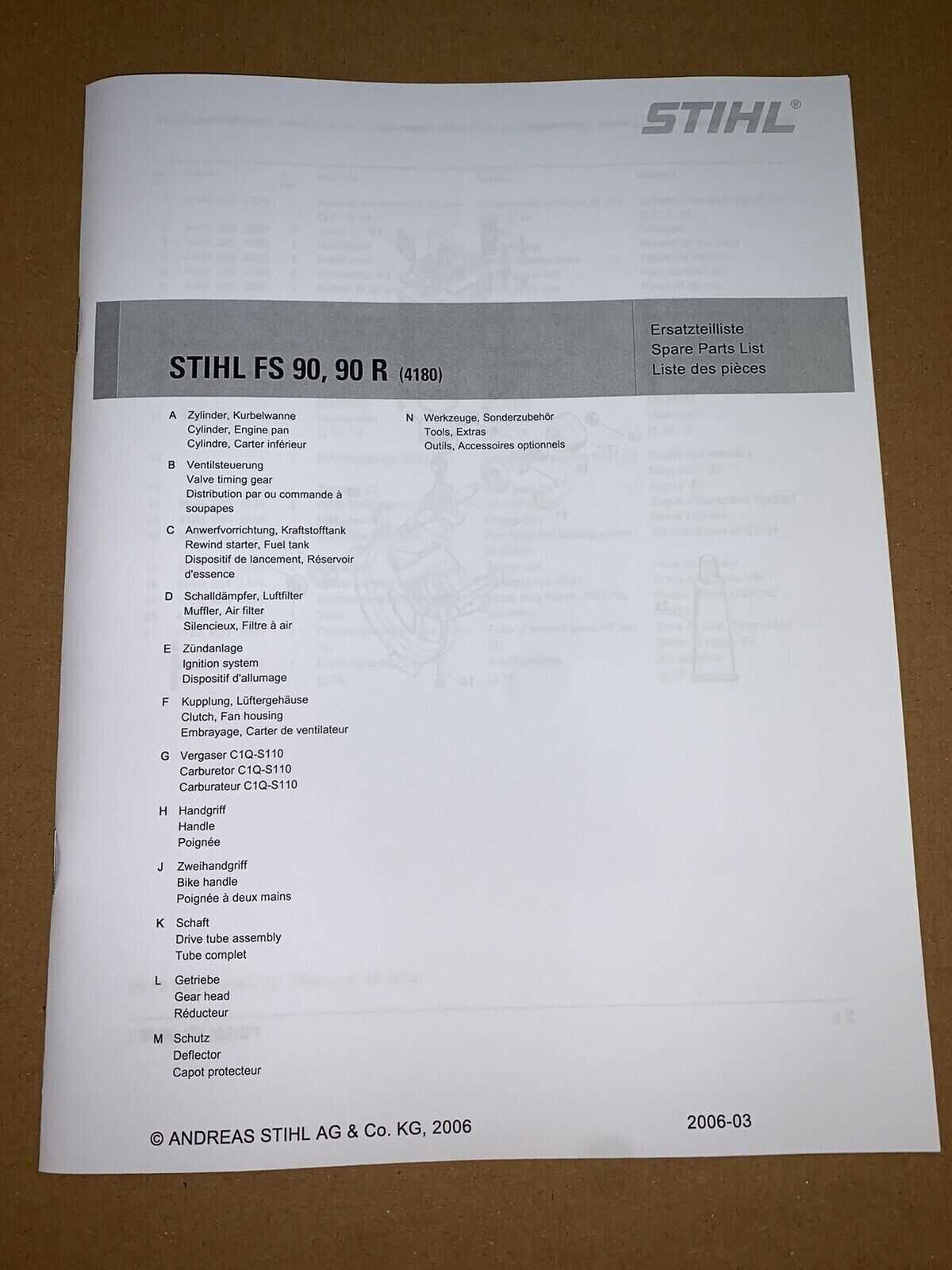 stihl fs 90 r parts diagram