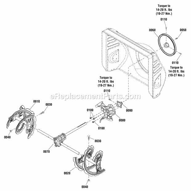 snapper snowblower parts diagram