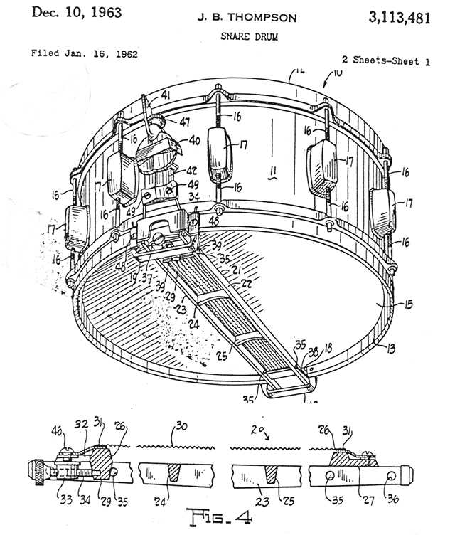 snare drum parts diagram