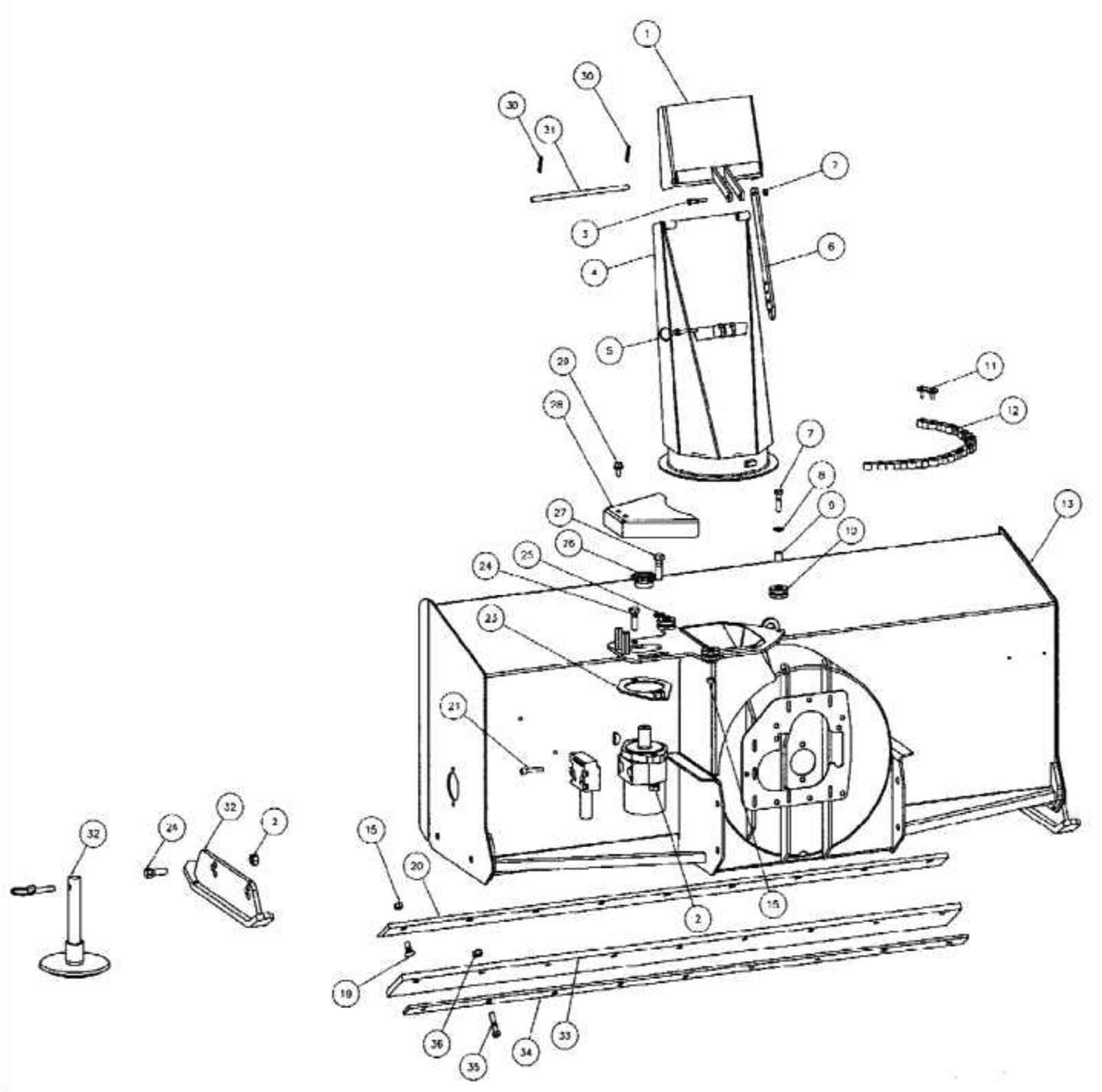 snow blower parts diagram