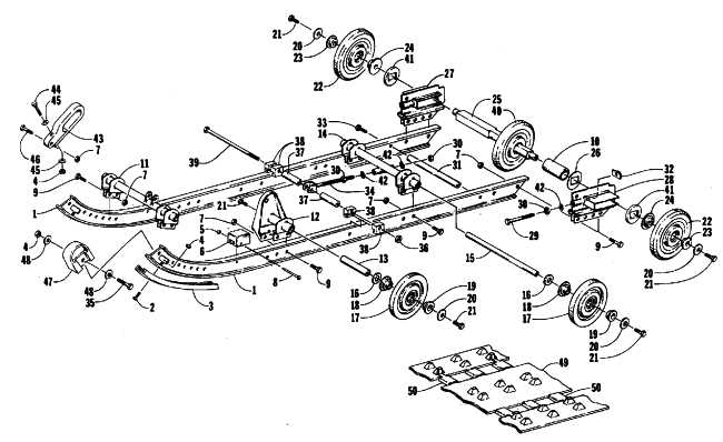 snowmobile track parts diagram