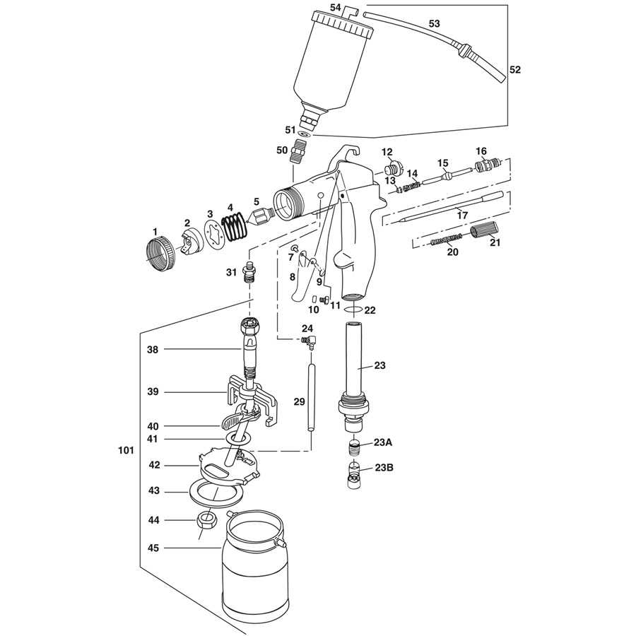 spray gun parts diagram