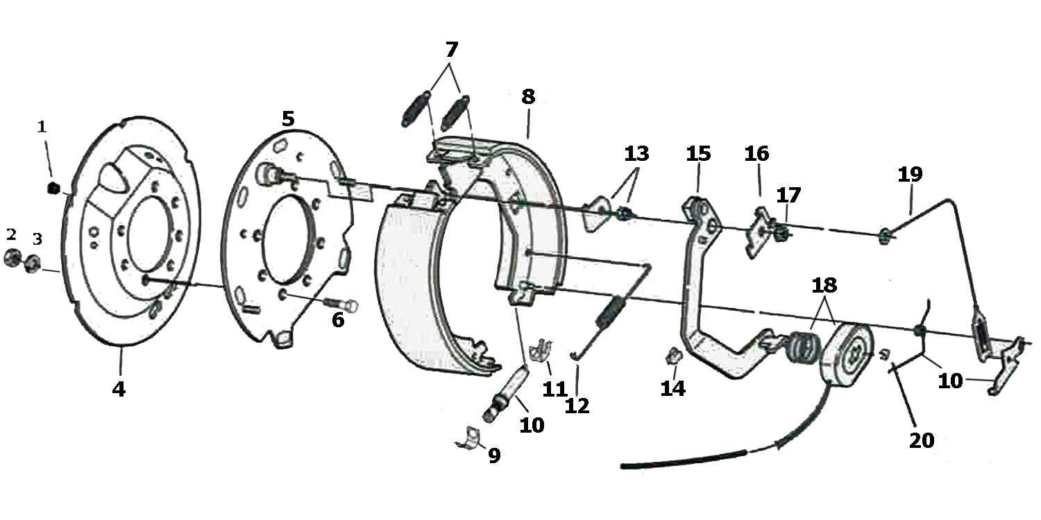 trailer brake parts diagram