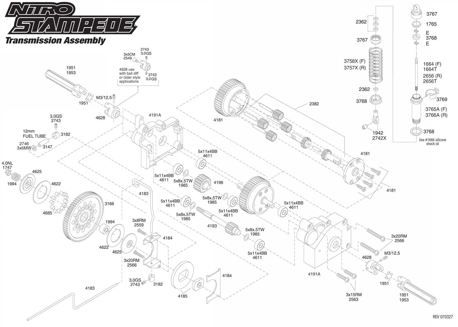 traxxas nitro stampede parts diagram