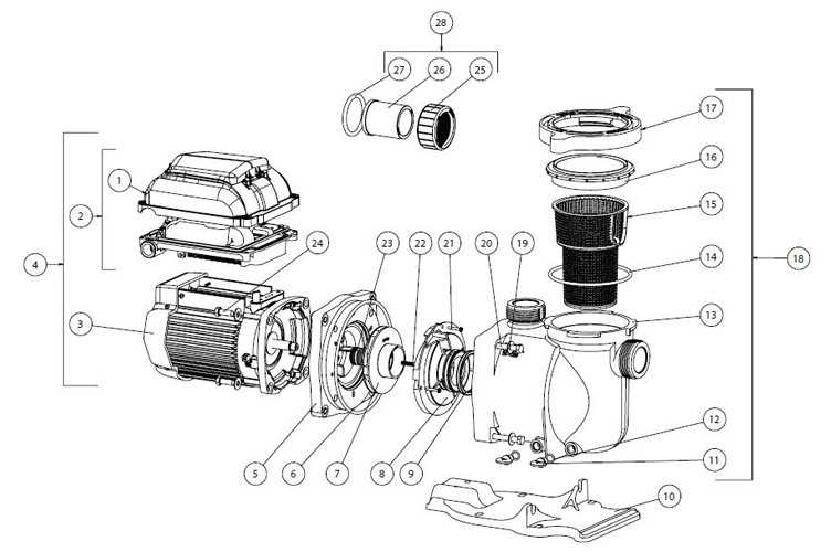 sta rite pool pump parts diagram