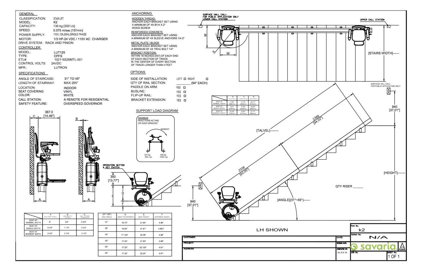 stair lift parts diagram