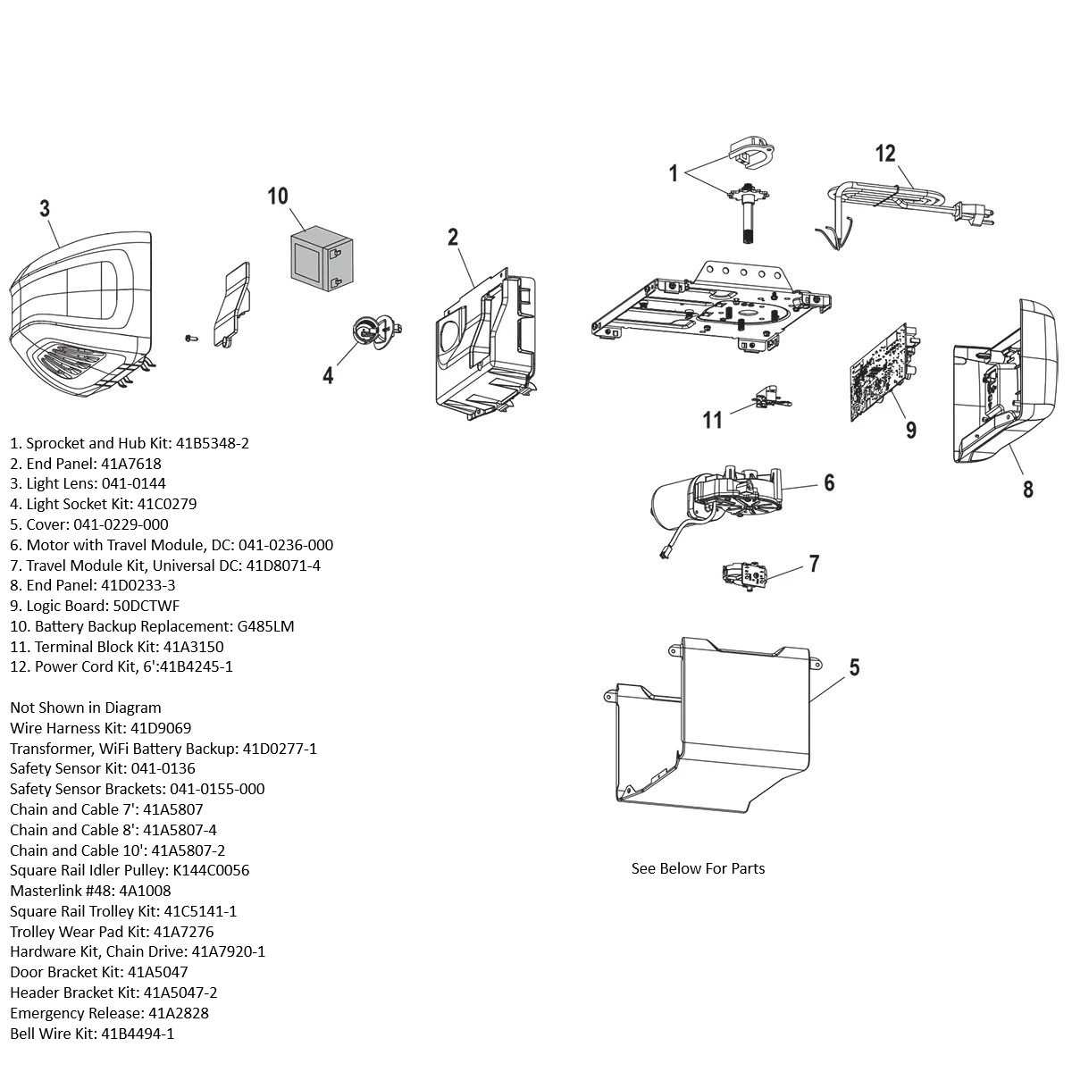 stanley garage door opener parts diagram