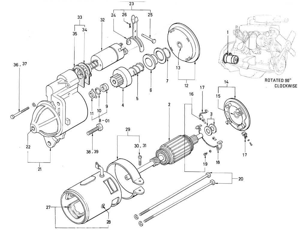 starter motor parts diagram