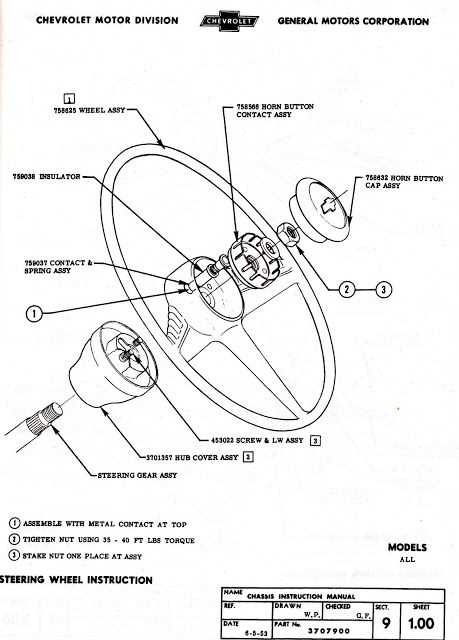 steering wheel parts diagram