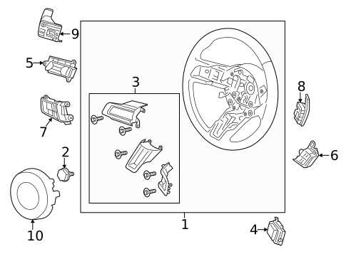 steering wheel parts diagram