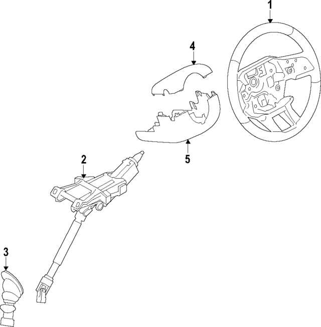 steering wheel parts diagram