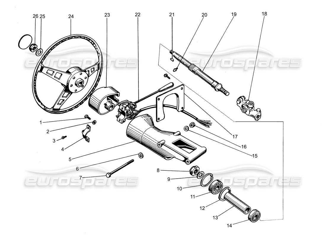 steering wheel parts diagram