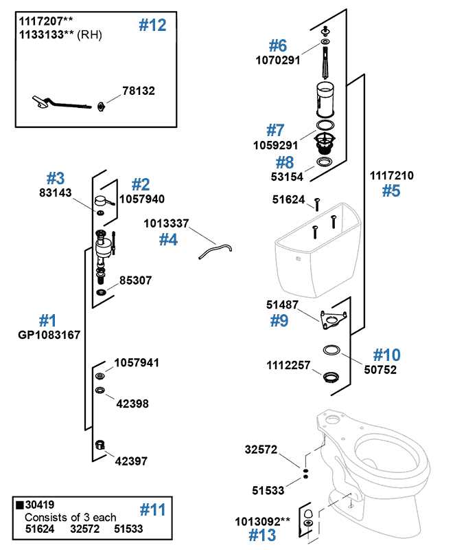 sterling toilet parts diagram