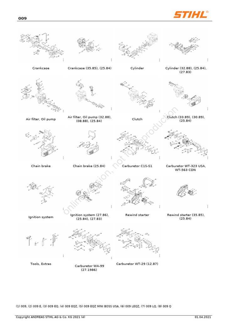 stihl 009l parts diagram pdf