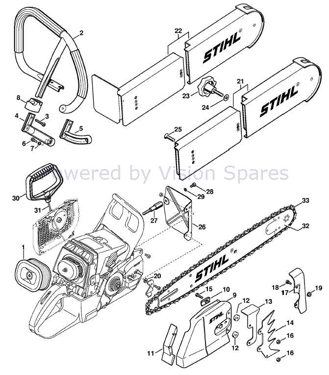 stihl 021 chainsaw parts diagram