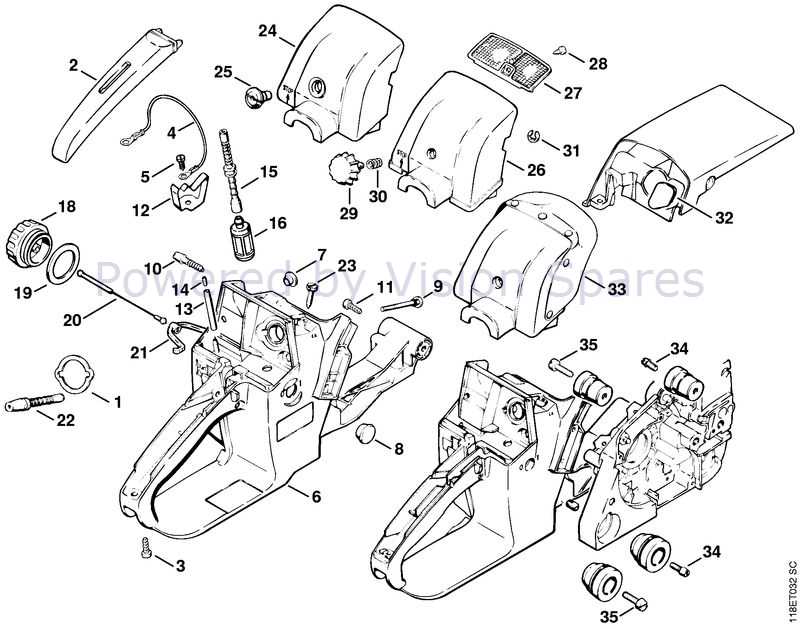 stihl 028 av super chainsaw parts diagram