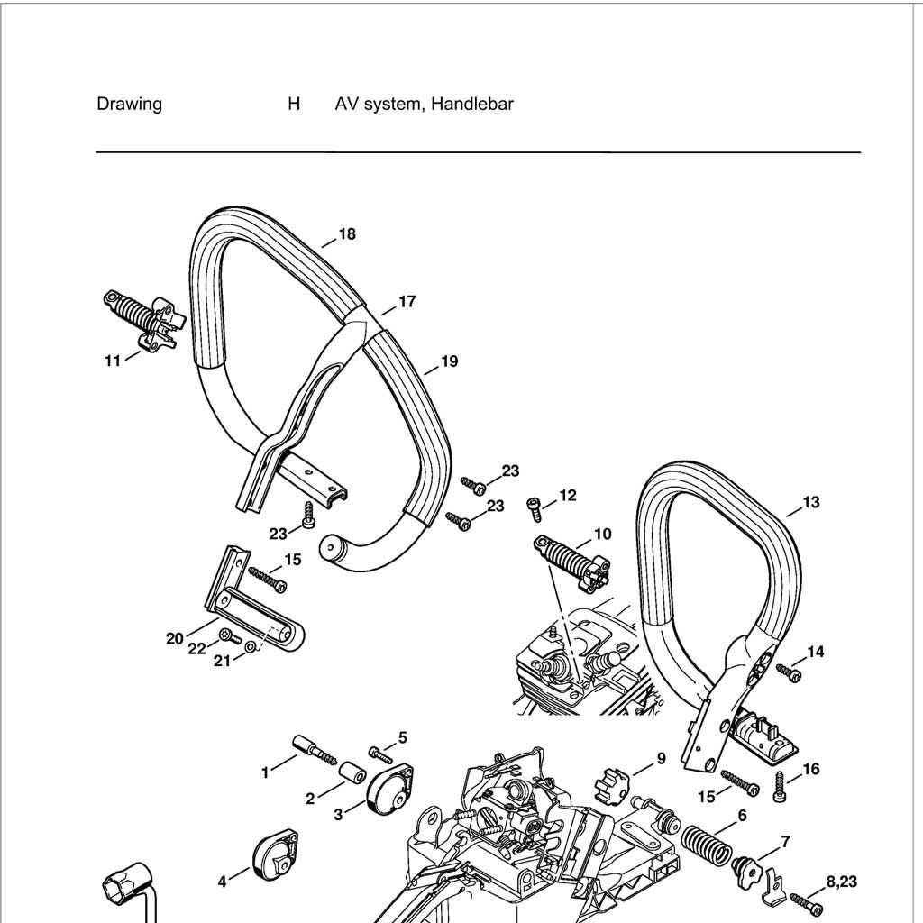 stihl 034 av chainsaw parts diagram