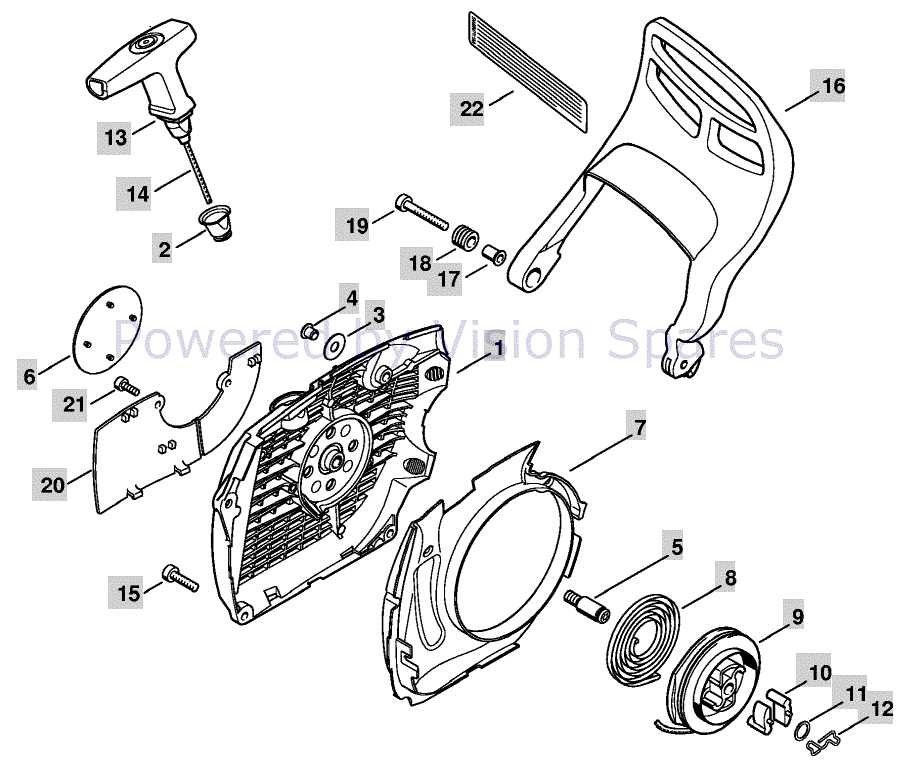 stihl 034 av chainsaw parts diagram