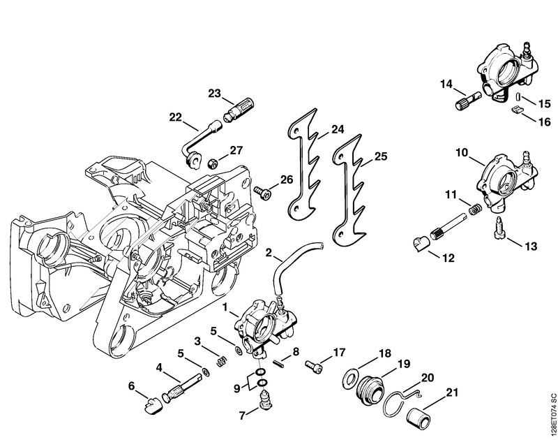 stihl 034 av super parts diagram