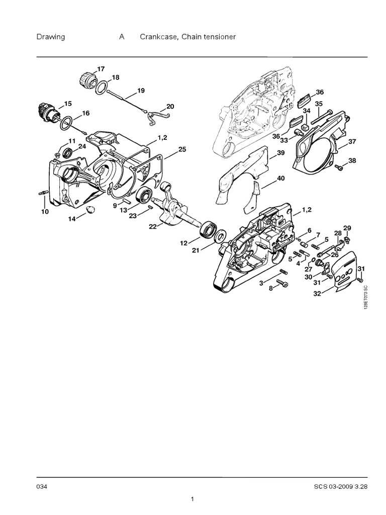 stihl 038 av chainsaw parts diagram