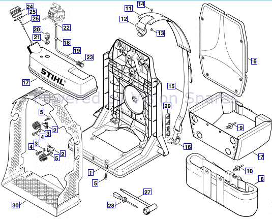 stihl backpack blower br 430 parts diagram