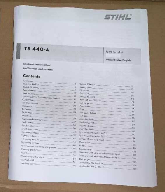 stihl concrete saw ts420 parts diagram