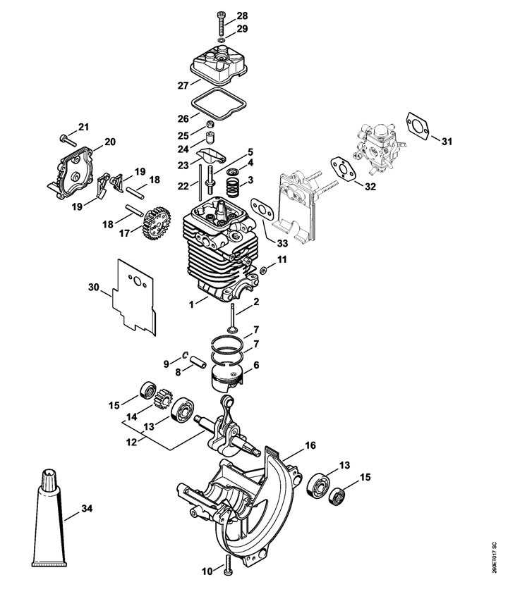 stihl fs 38 trimmer head parts diagram