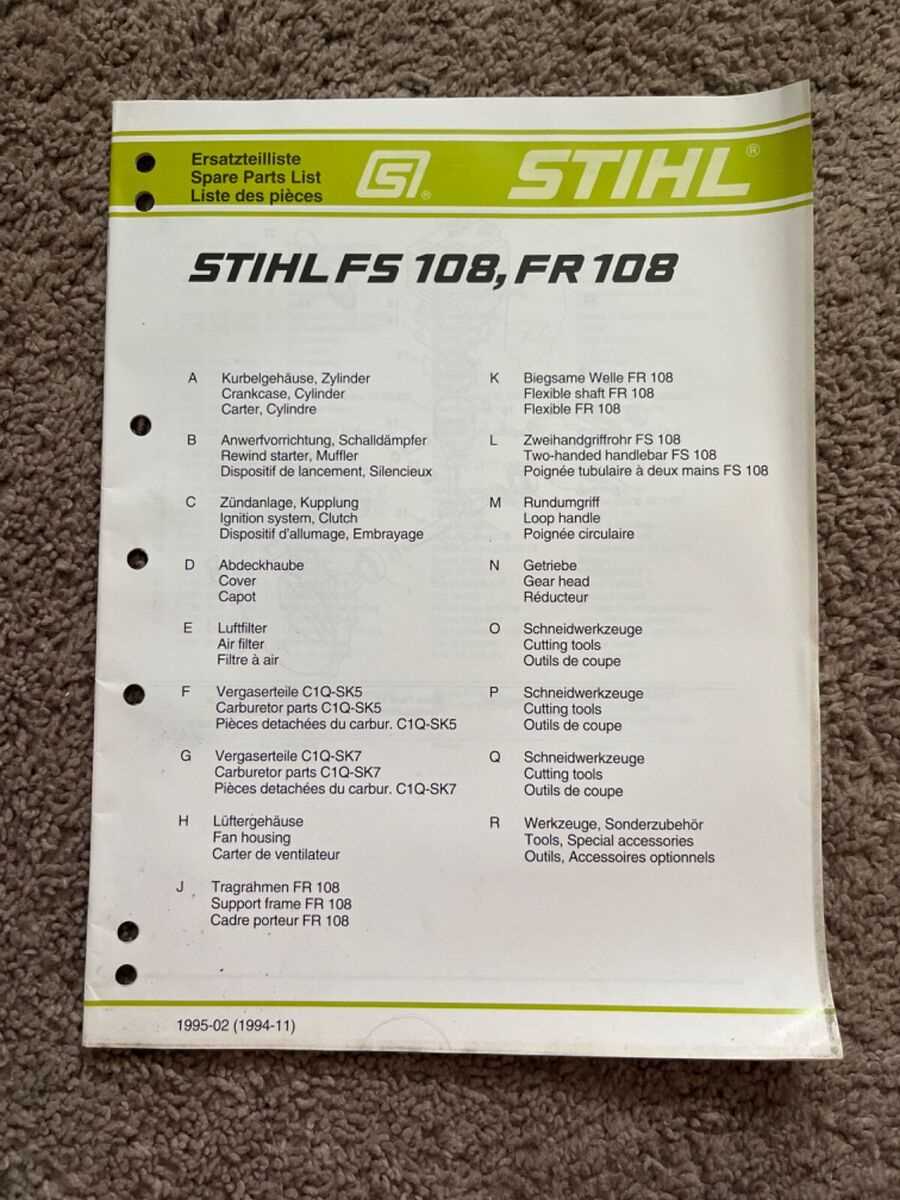 stihl fs110r parts diagram