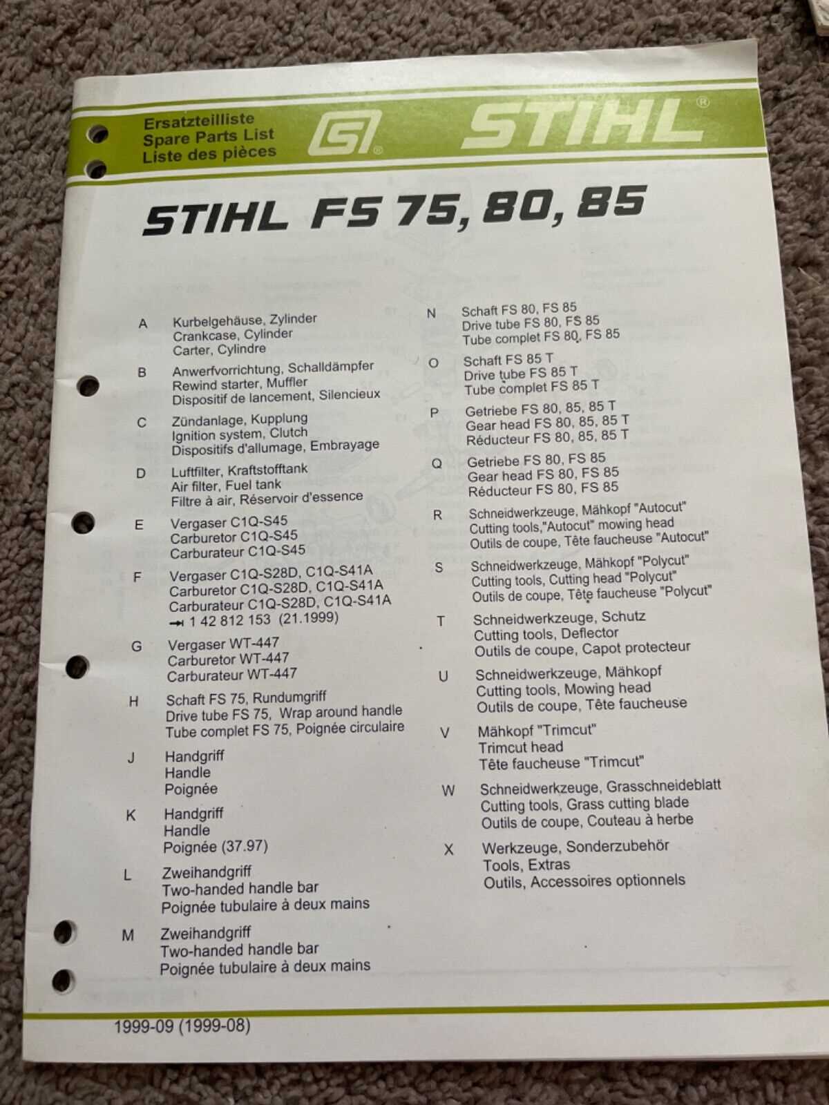 stihl fs80 parts diagram