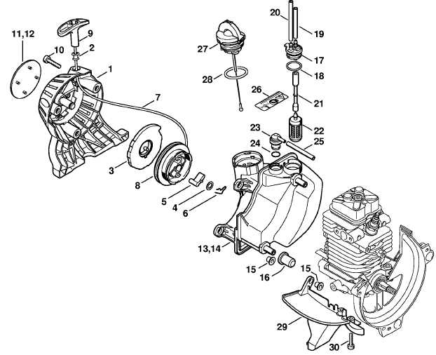 stihl fs90 weed eater parts diagram