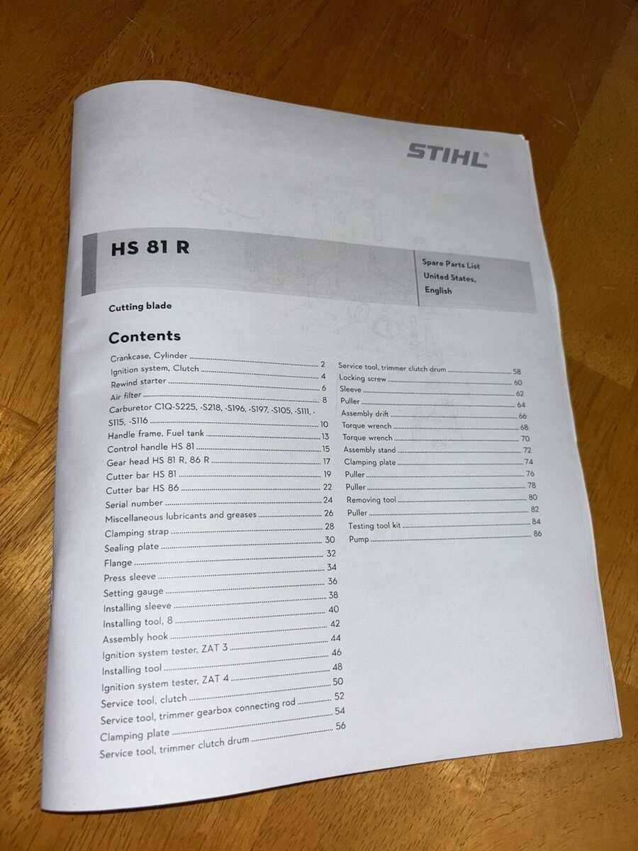 stihl hs 56 parts diagram