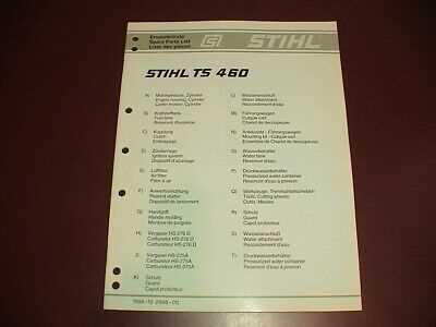 stihl ms 461 chainsaw parts diagram