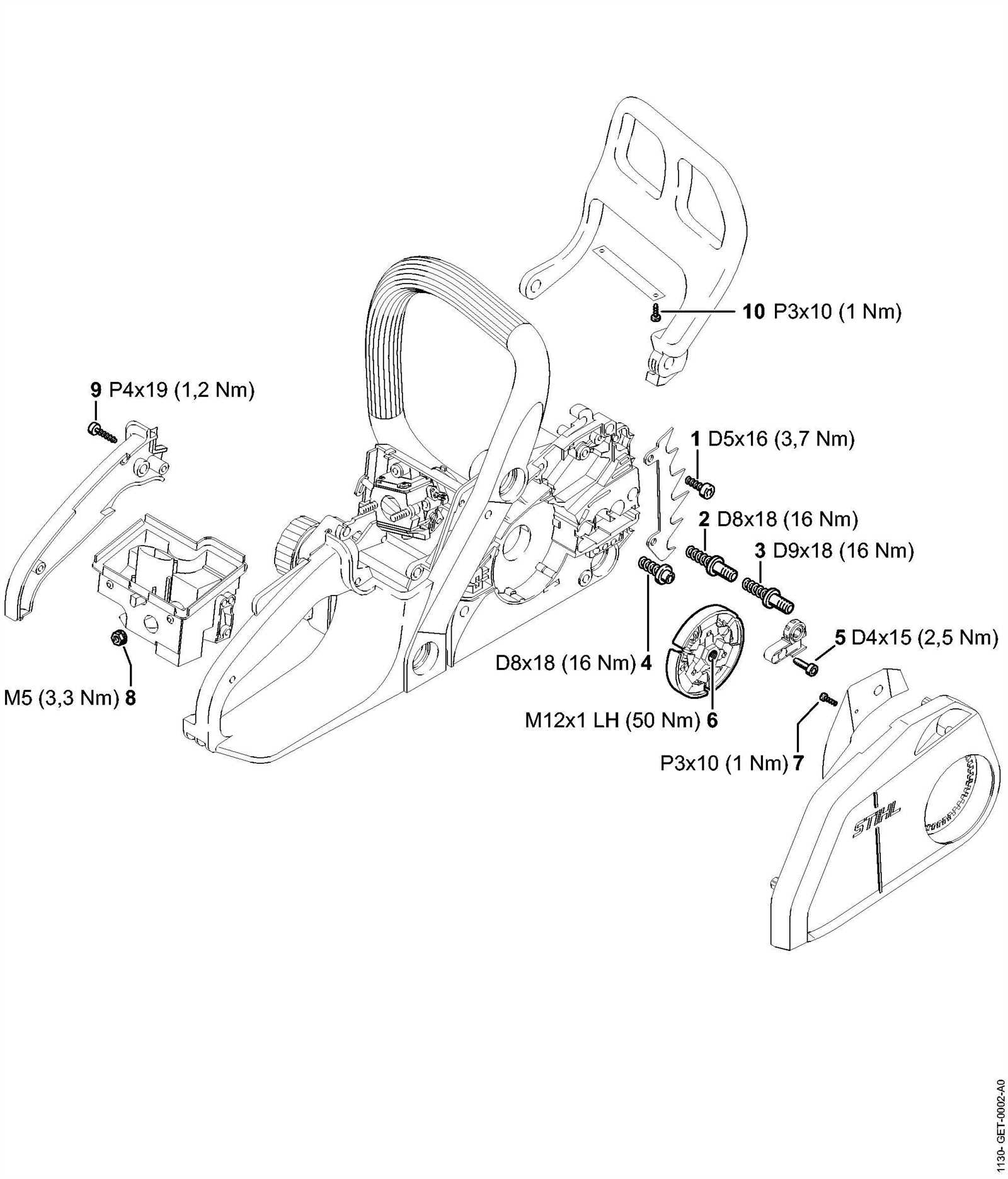 stihl ms180c be parts diagram