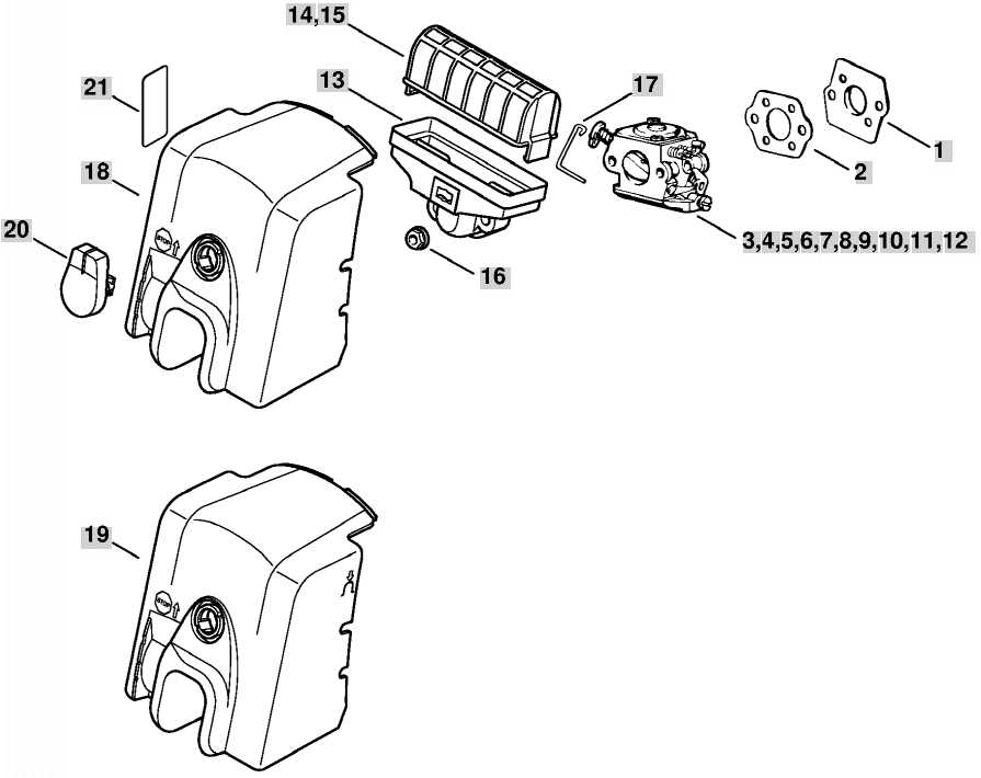 stihl ms250 chainsaw parts diagram