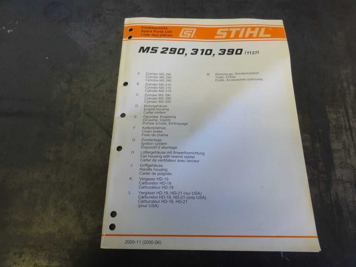 stihl ms290 parts diagram