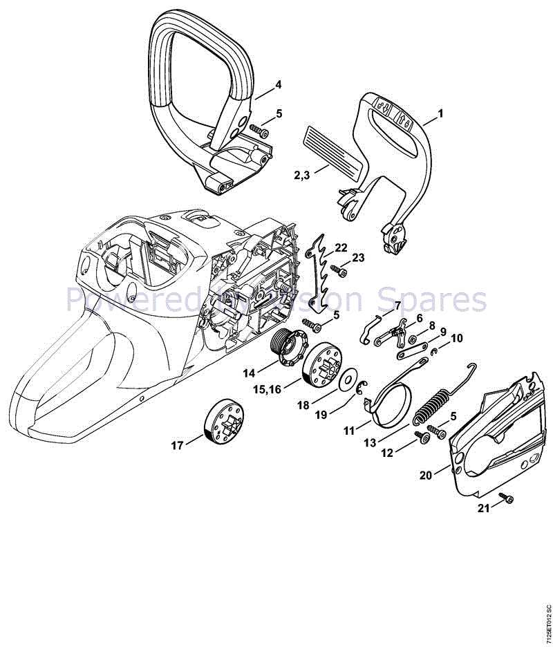 stihl msa 200 c parts diagram