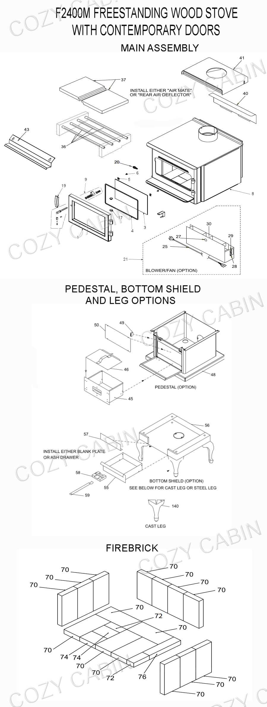 stove parts diagram