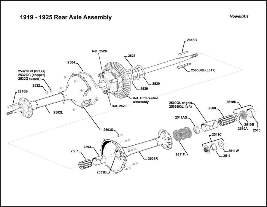 rear axle parts diagram