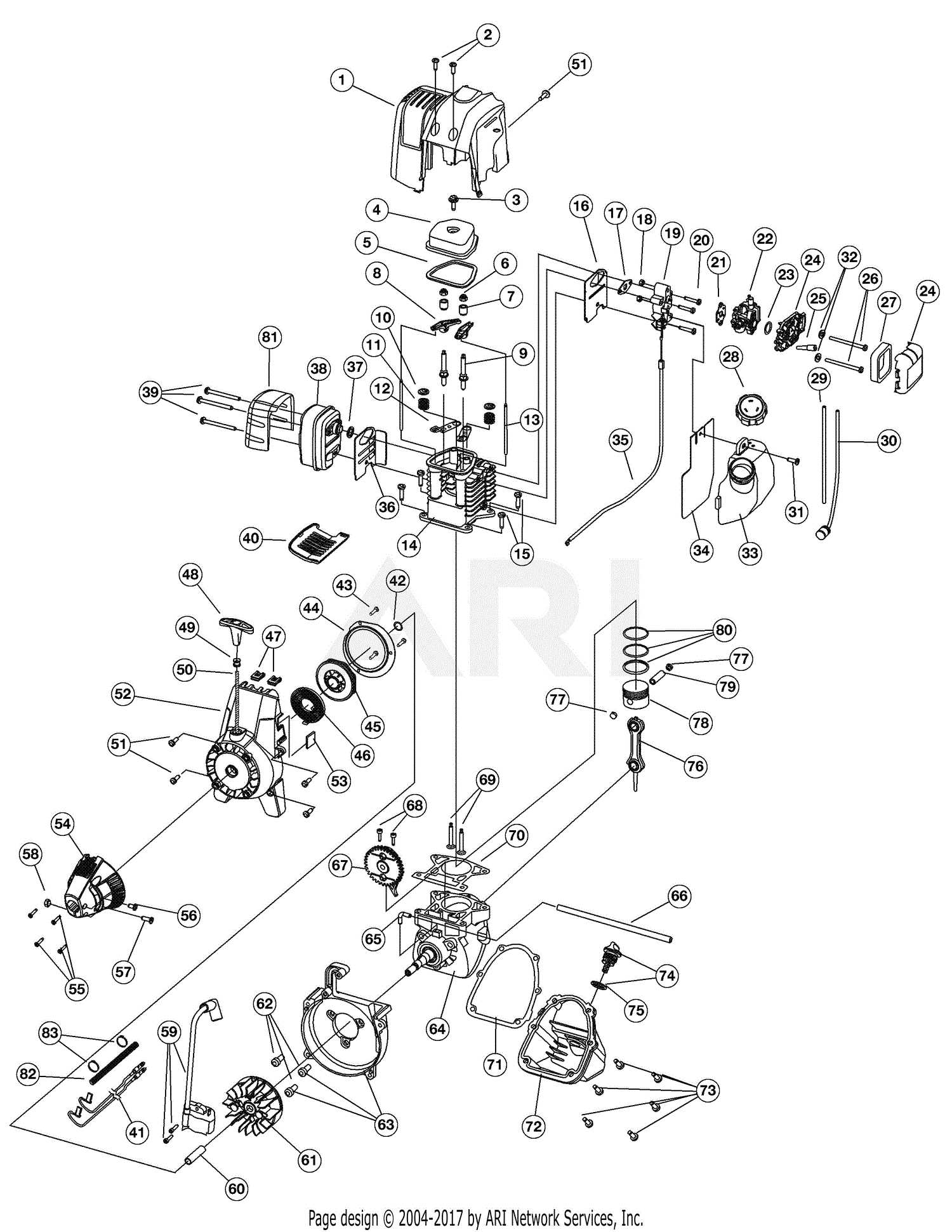 troy bilt pony parts diagram