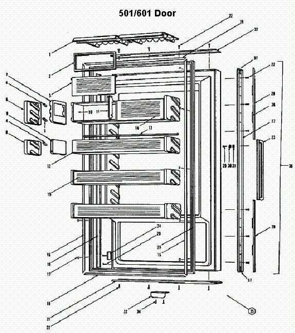 sub zero 601r parts diagram