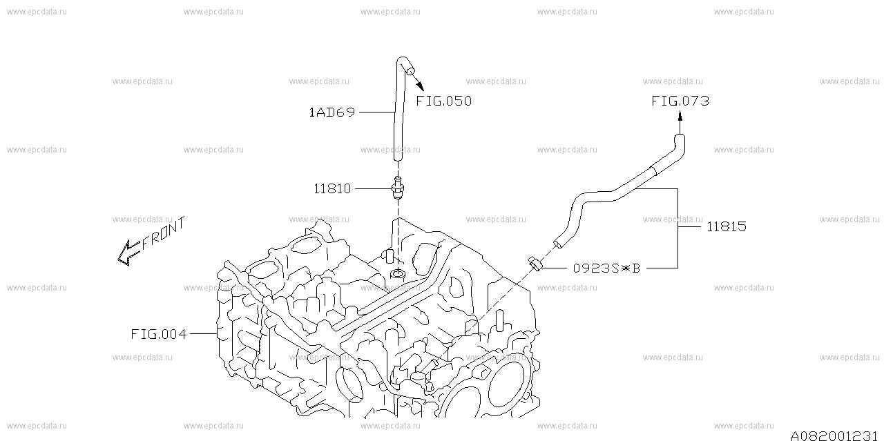 subaru engine parts diagram