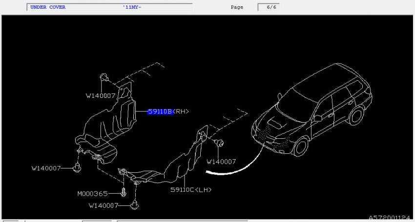 subaru forester body parts diagram