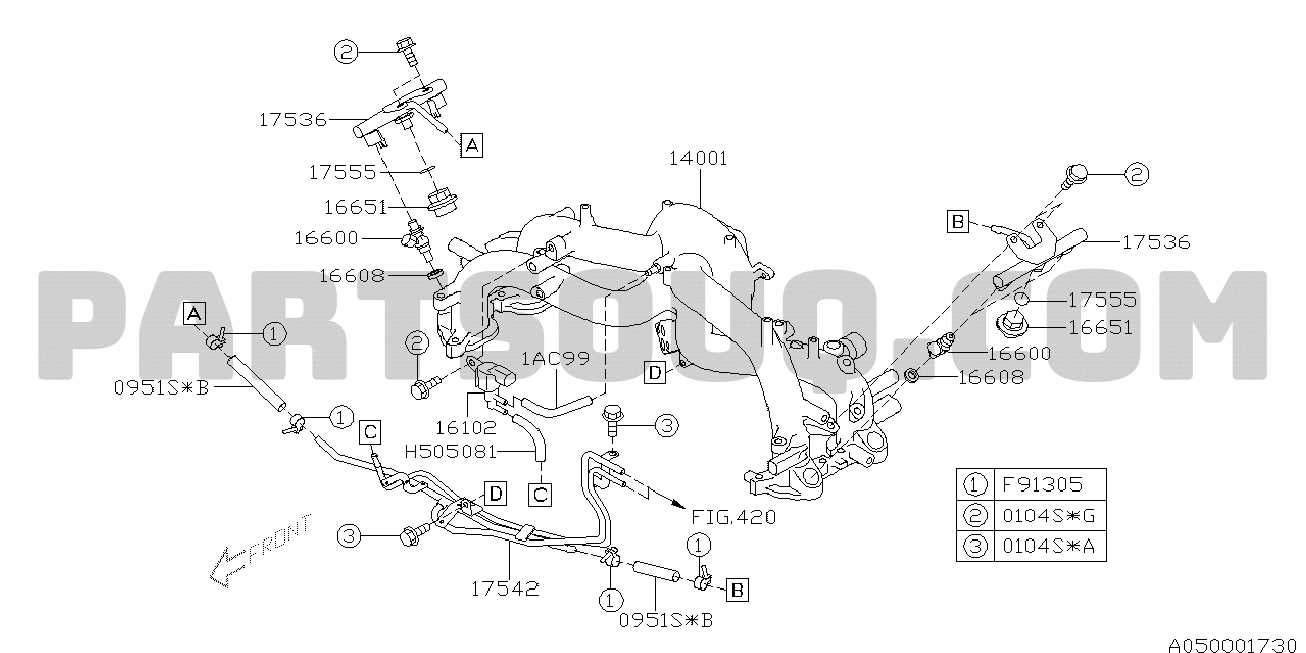 subaru impreza parts diagram